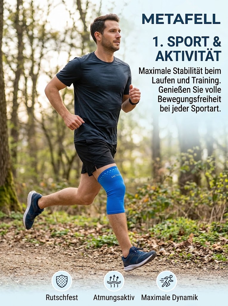 Knie-Kühlbandage – Elastische Kälte-Kompressionsbandage für das Knie