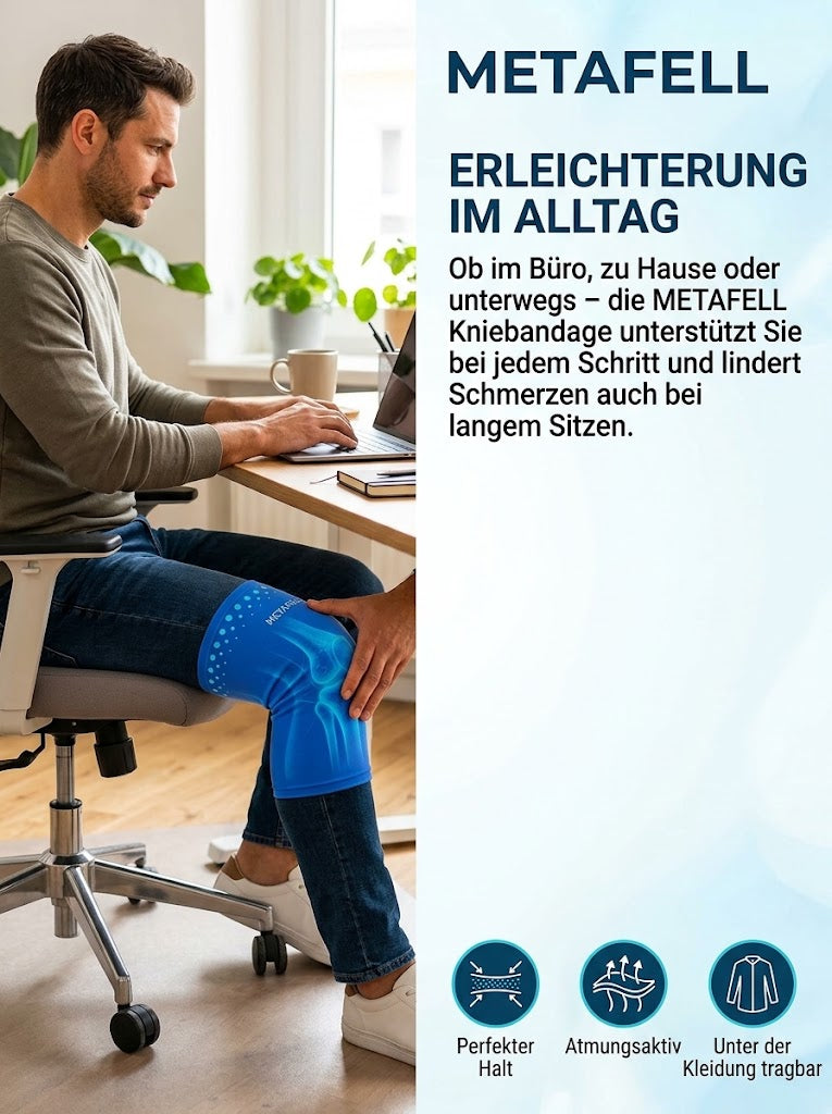 Knie-Kühlbandage – Elastische Kälte-Kompressionsbandage für das Knie